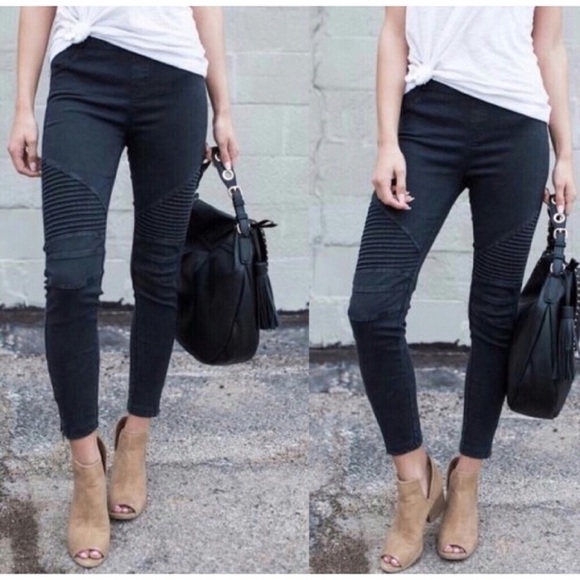 Moto biker/leggings pants - Picture 3 of 4